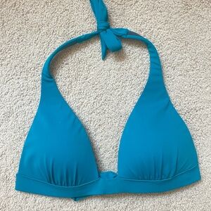 Victoria’s Secret neon turquoise bikini top sz Medium tie closure